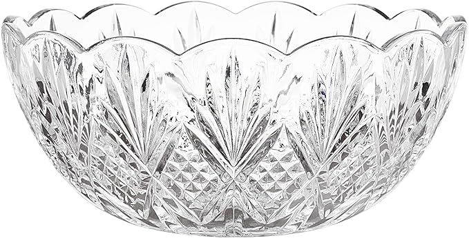 Godinger Crystal Dublin Serving Bowl 8.5"round X 3.75"high