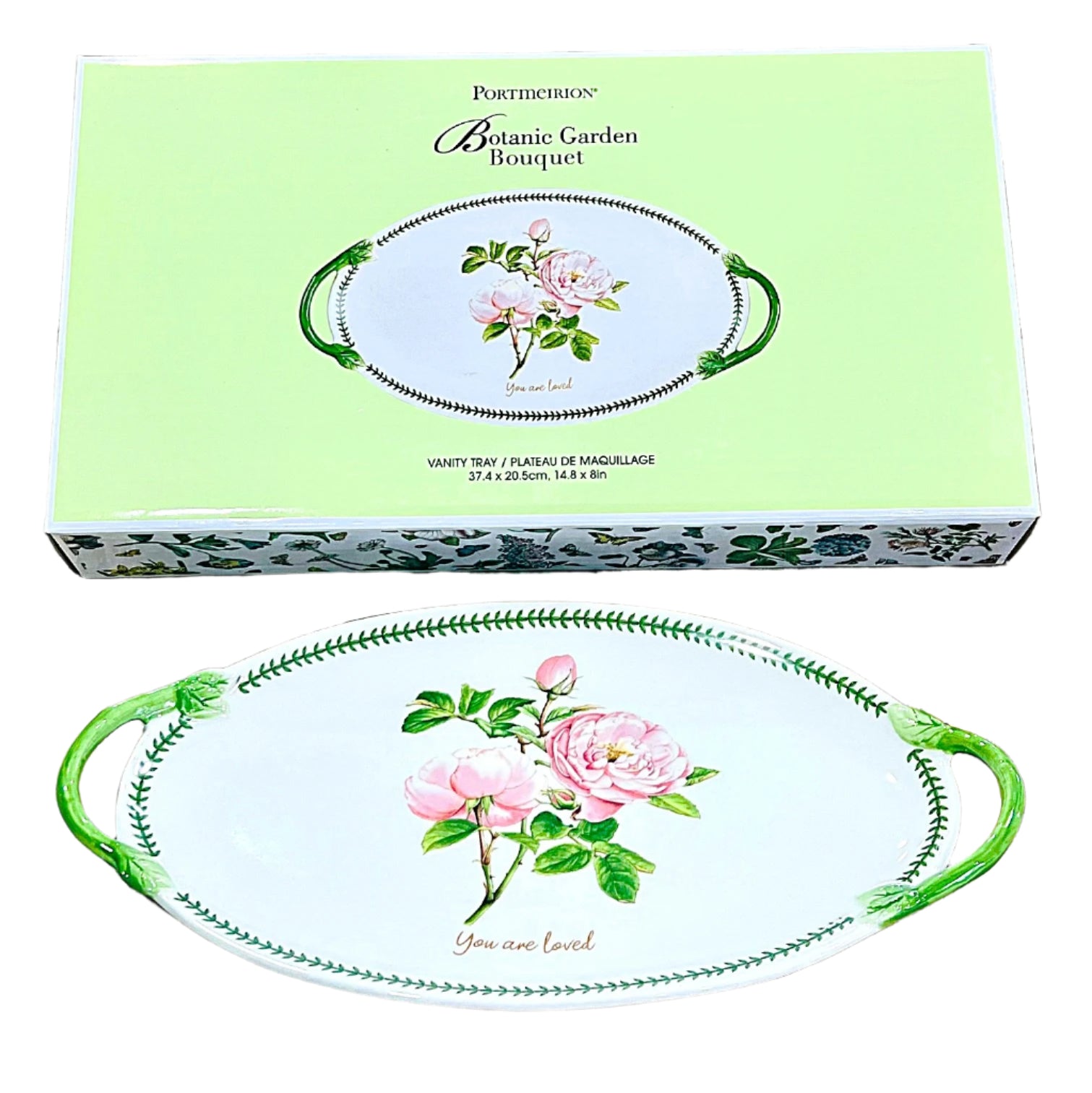 Botanic Garden Vanity Tray by Portmeirion 14.8" X 8" Porcelain