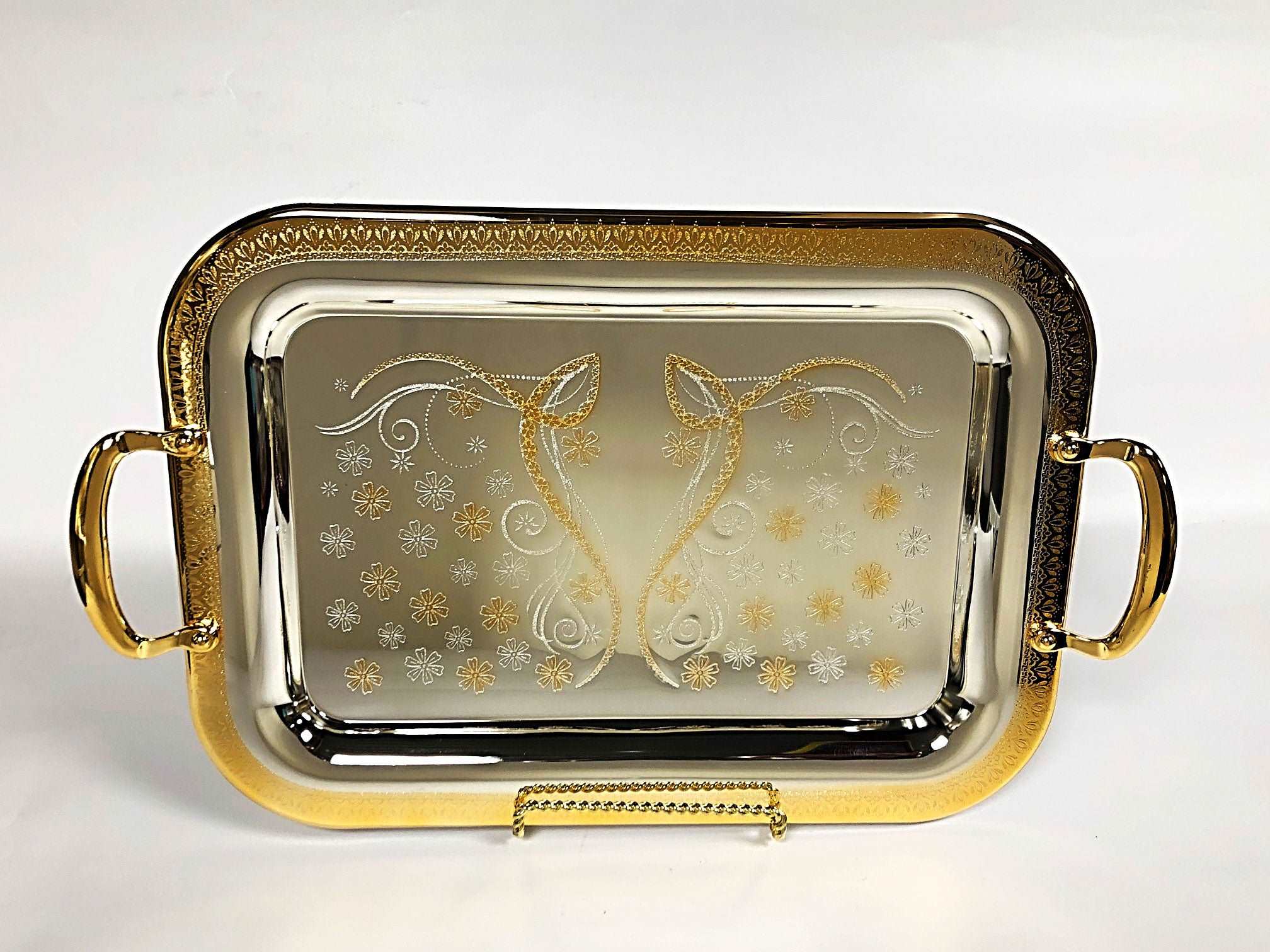 Joseph Sedgh Collection Daisy Gold Tray 44cm - Royal Gift