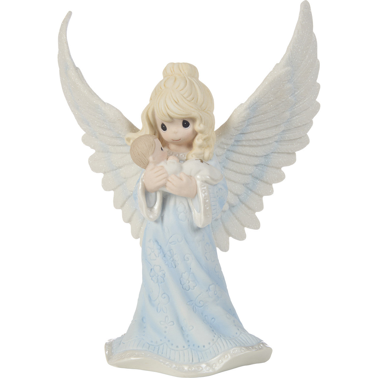 Precious Moments Angel 'May God send his Angels to watch you and guide you' Porcelain Figurine 7"tall