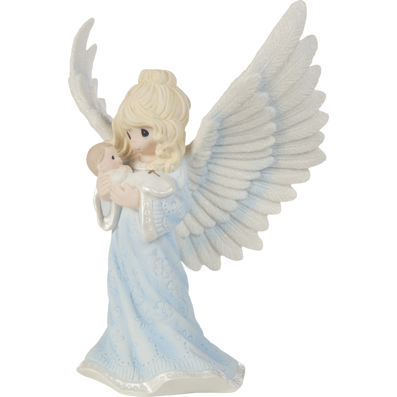 Precious Moments Angel 'May God send his Angels to watch you and guide you' Porcelain Figurine 7"tall