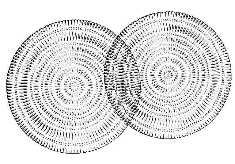 Nachtmann Ethno Platter 32cm Crystal Set of 2