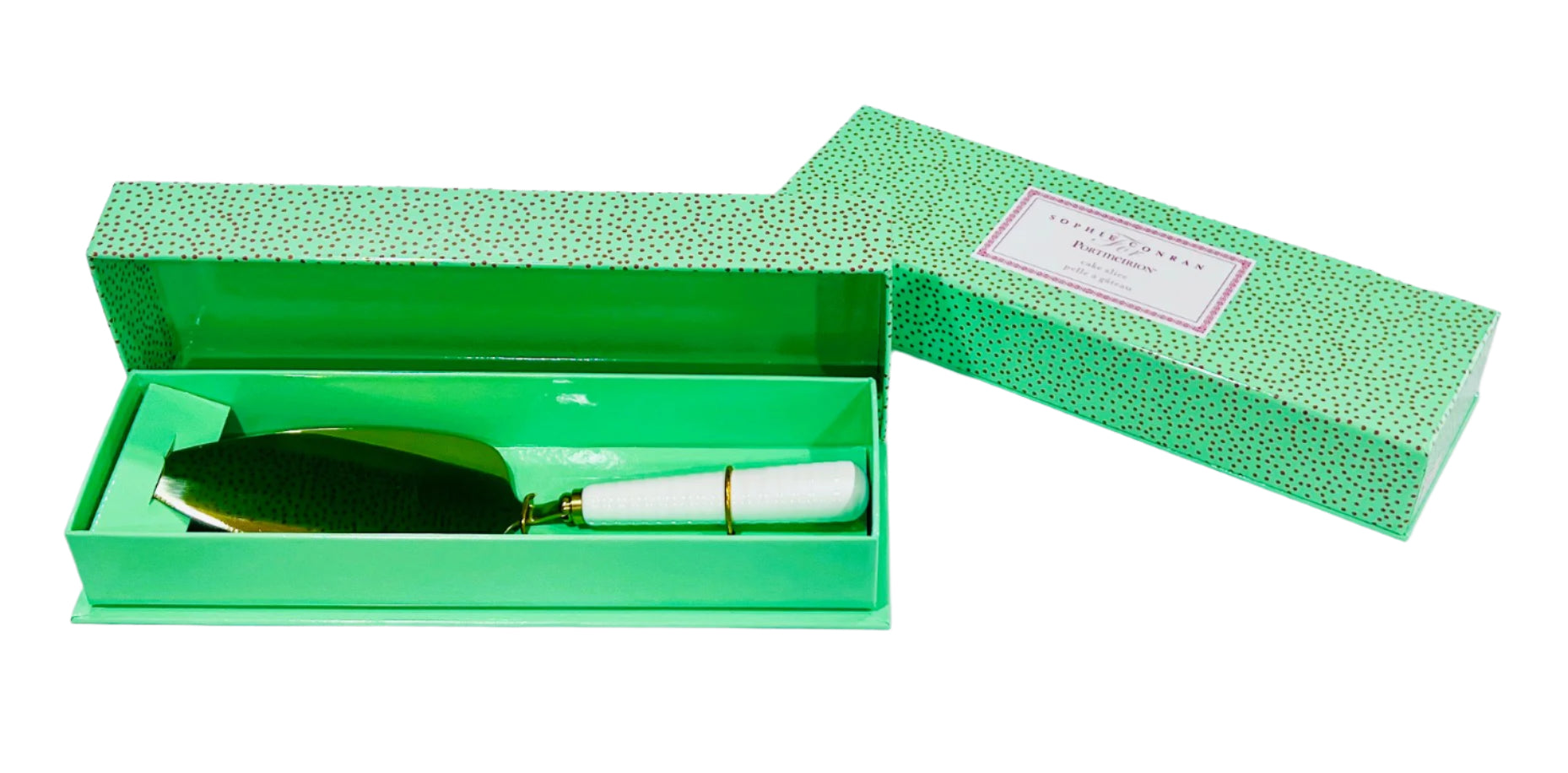 Portmeirion Sophie Conran Gold Cake Server 10 Inch Wedding Cake Cutter for Cakes, Pies, and Desserts