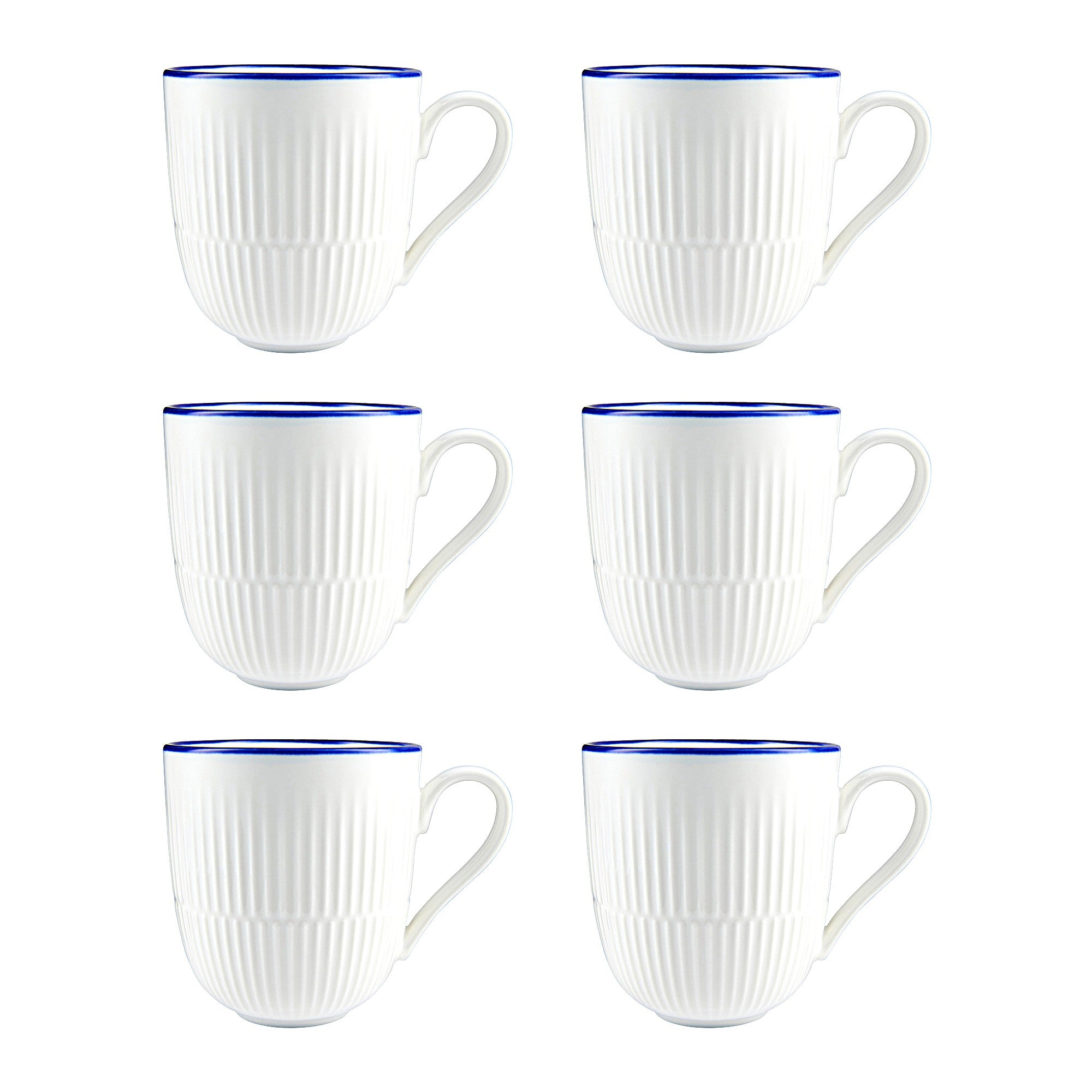Cafe Blue 6 Mugs 370 ml by Casa Domani