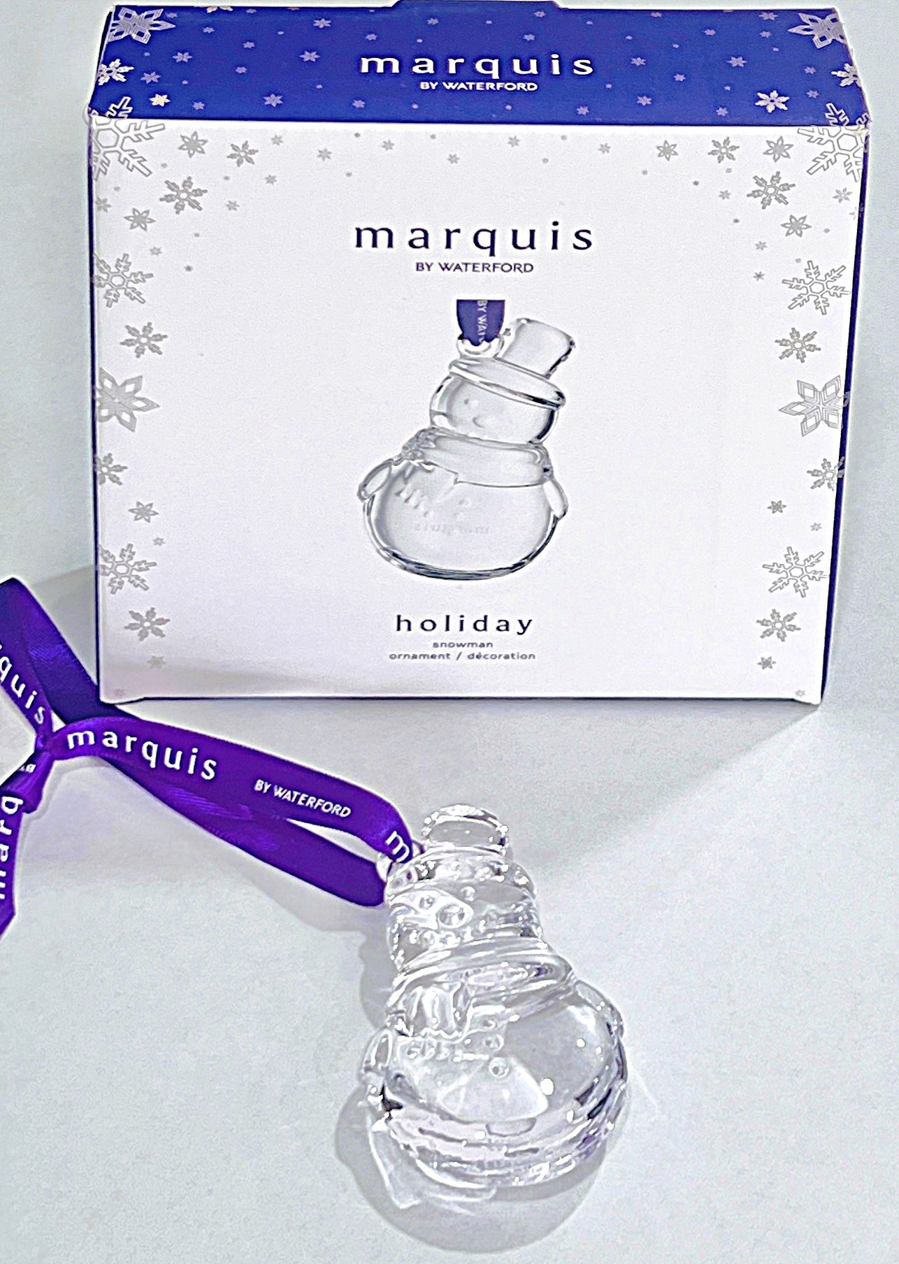 Waterford Snowman Holiday Ornament Marquis Collection
