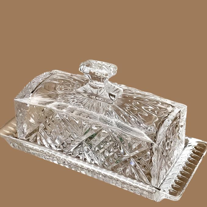 Butter Dish Crystal with Cover Dublin Collection