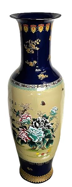 Cobalt Vase Porcelain 48"tall Floral