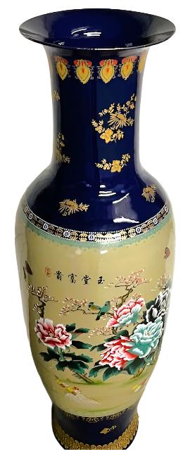 Cobalt Vase Porcelain 48"tall Floral