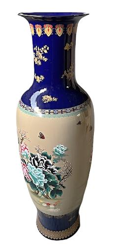 Cobalt Vase Porcelain 48"tall Floral