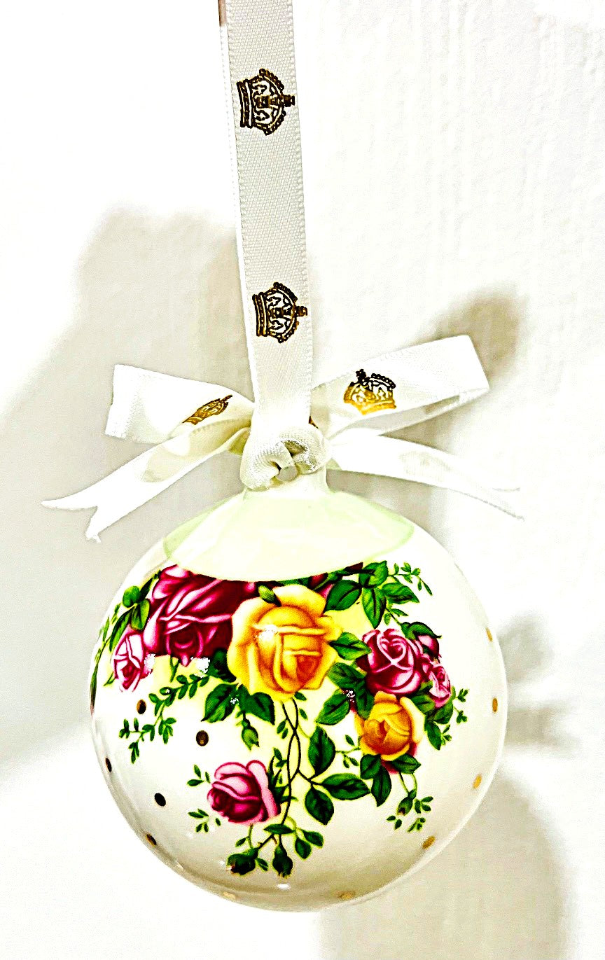 Royal Albert Old Country Roses Bauble 3" Ornament