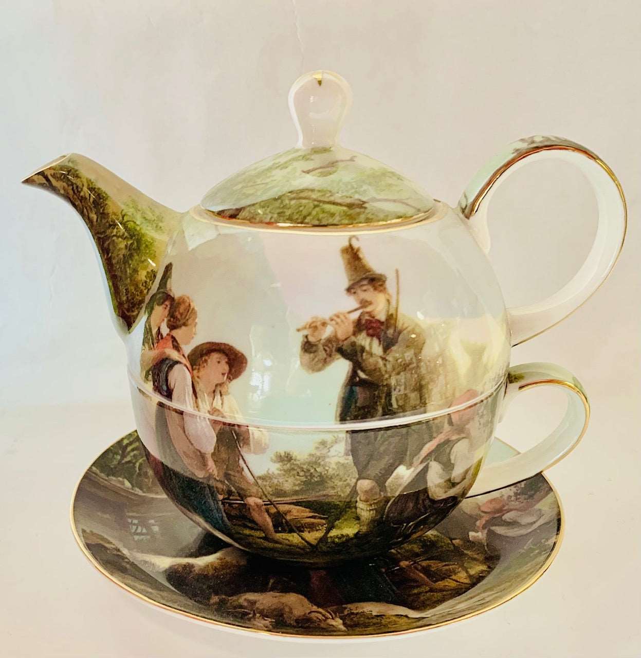 Friedrich Gauermann Tea 4 One Victorian Tea Set 4-Piece