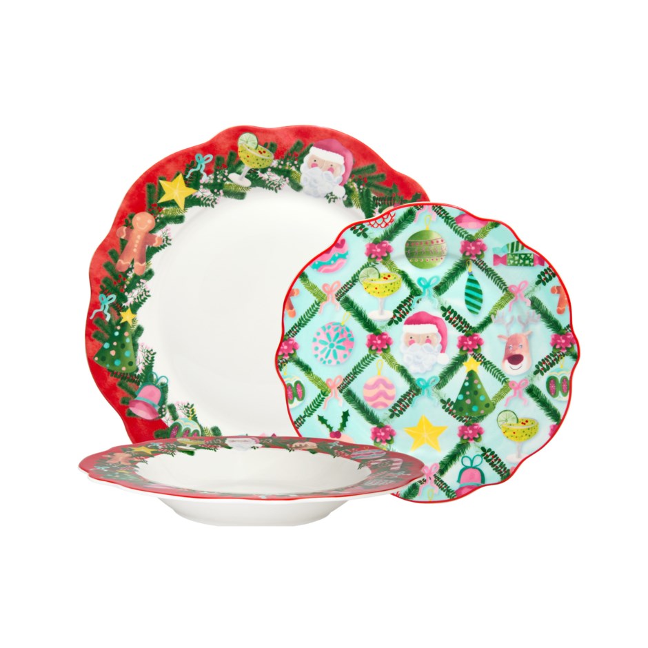 Maxwell & Williams Tis The Season 12 piece Dinnerware Set holiday