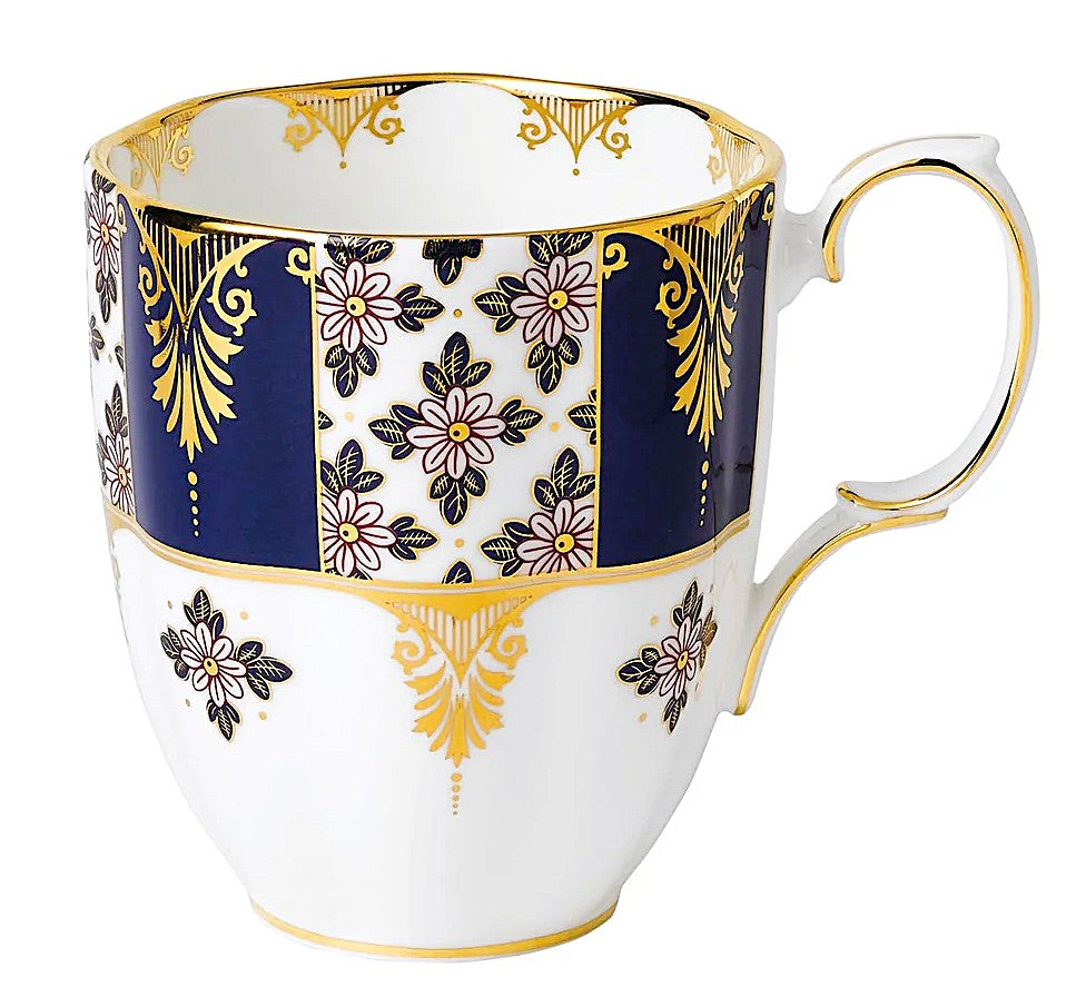Royal Albert Mug 100 Years Anniversary Regency Blue 1900 Bone China, 14-oz