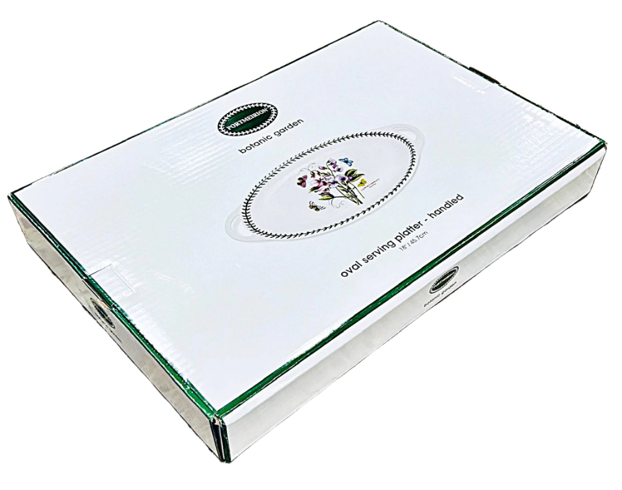 Botanic Garden Platter with handles 18inch X 12inch Porcelain By Portmeirion
