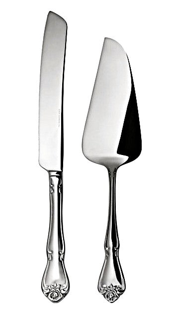 Casa Domani Rosabella Cake Knife and server 2 piece set Stainless Steel