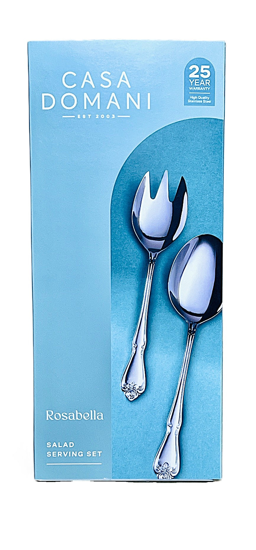 Casa Domani RosaBella salad serving set 2 piece stainless steel