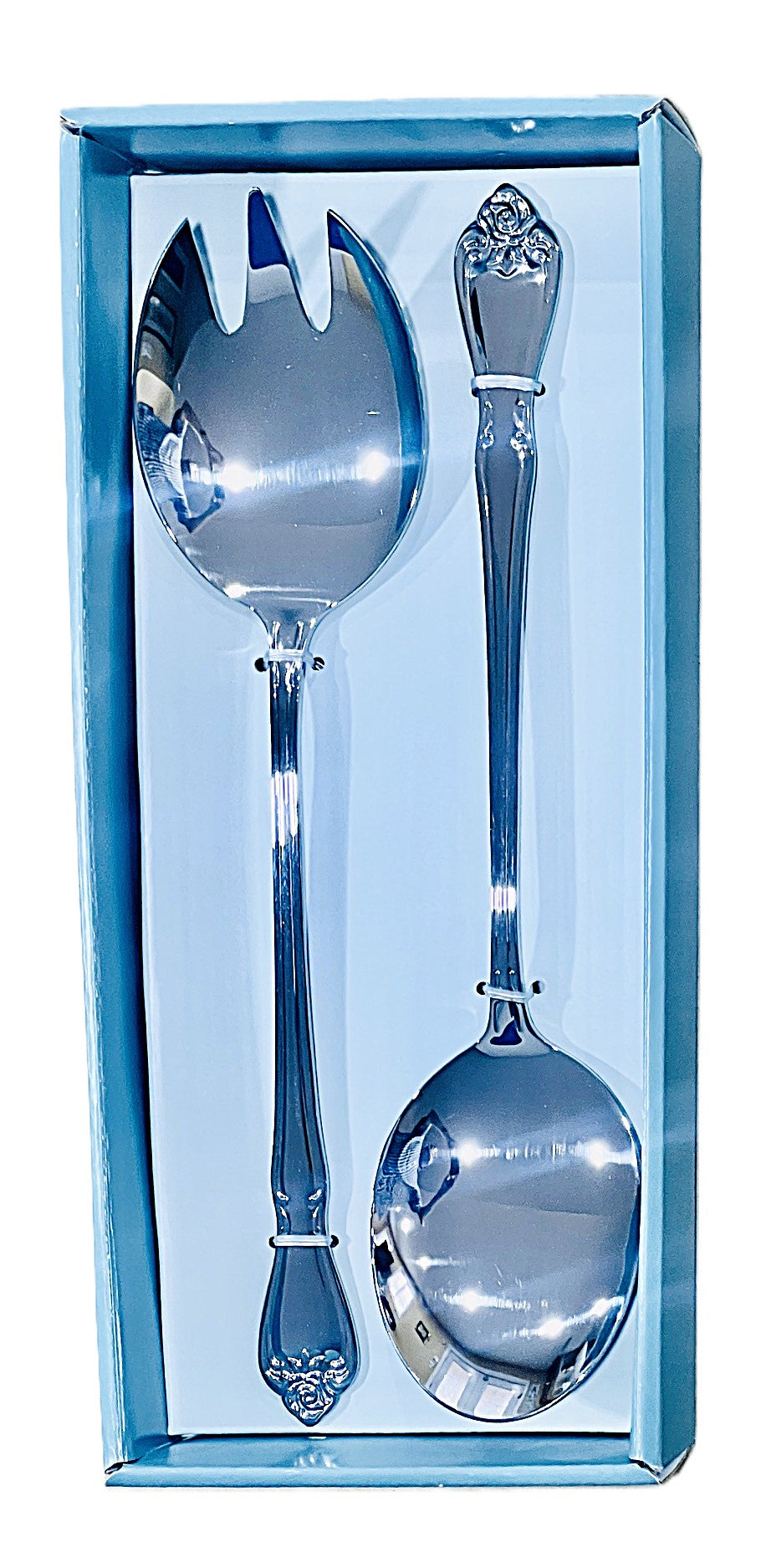 Casa Domani RosaBella salad serving set 2 piece stainless steel
