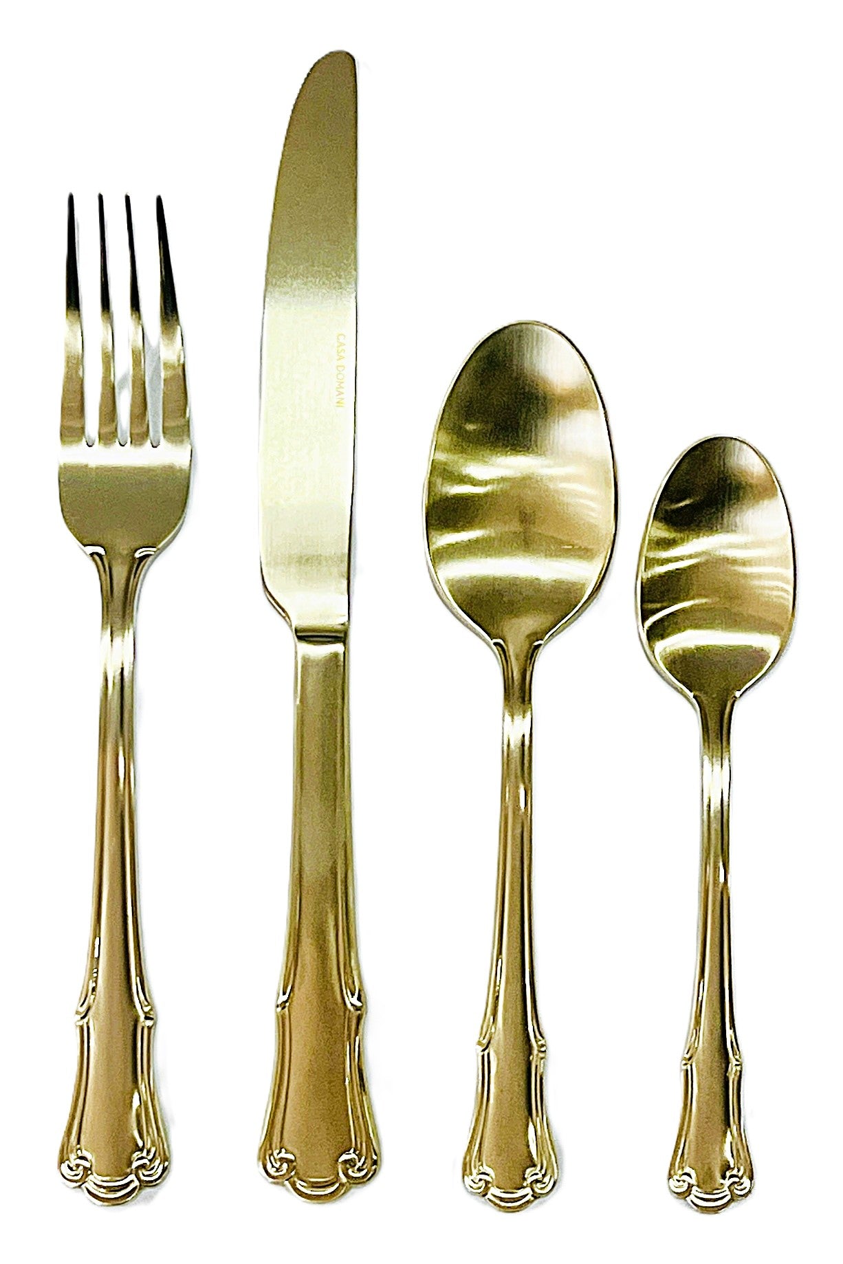 Casa Domani Castello  Champagne 16 Piece flatware set Stainless Steel