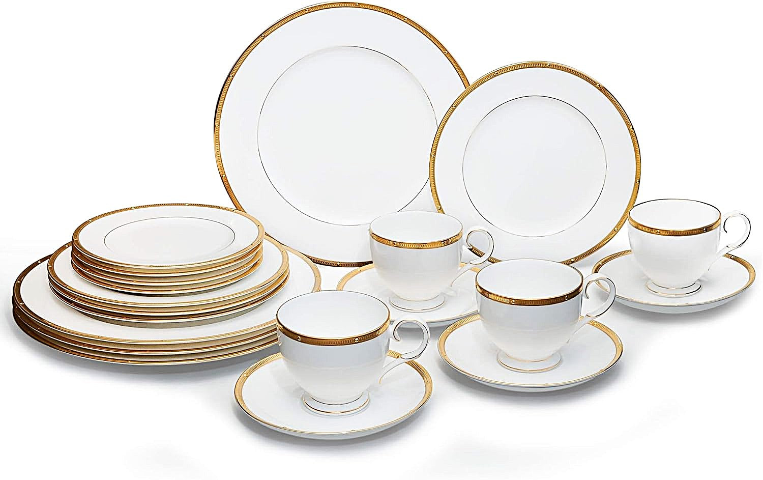 Noritake Rochelle Gold 20-Piece Dinnerware Service for 4 bone china