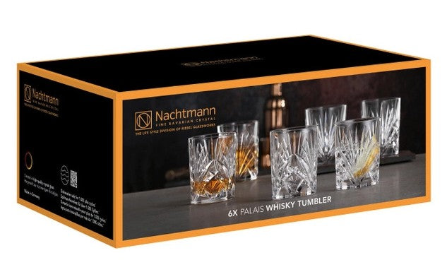Nachtmann Palais Double Old Fashion Crystal Glasses Set of 6 Made in Germany