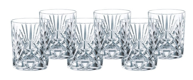 Nachtmann Palais Double Old Fashion Crystal Glasses Set of 6 Made in Germany