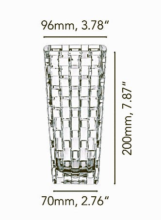 Bossa Nova Vase Crystal made by Nachtmann Germany 8"tall X 3.7"top X 2.75"base