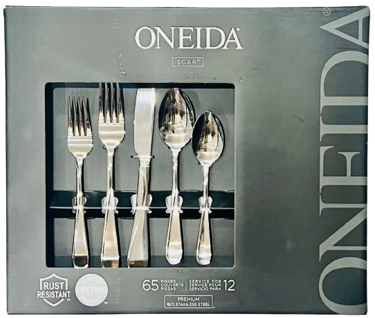 Oneida Soar Flatware 65 piece set