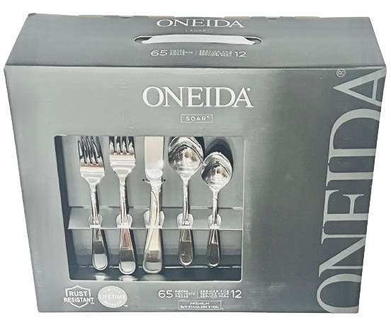 Oneida Soar Flatware 65 piece set