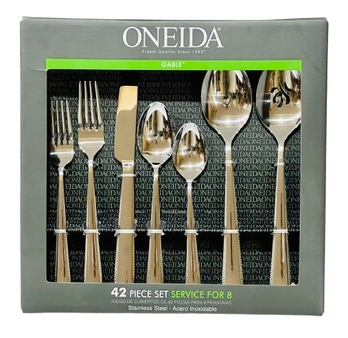 Oneida Gable 42 piece Stainless Steel set service for 8