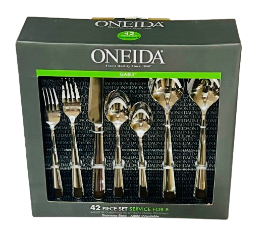 Oneida Gable 42 piece Stainless Steel set service for 8