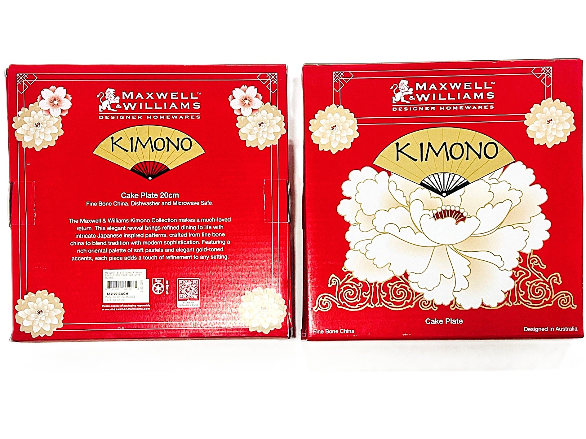 Maxwell & Williams Kimono Plate Red 20-CM Dishwasher and Microwave Safe