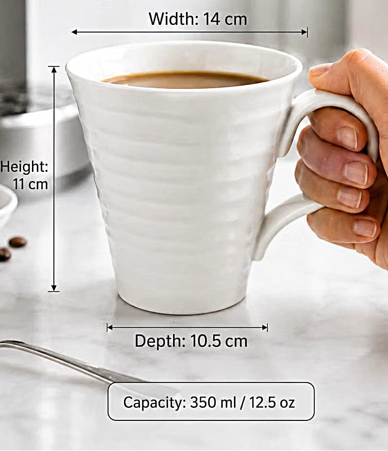 Sophie Conran White Mug 12.5-OZ Mug for Cold and Hot Drinks, Made from Fine Porcelain by Portmeirion