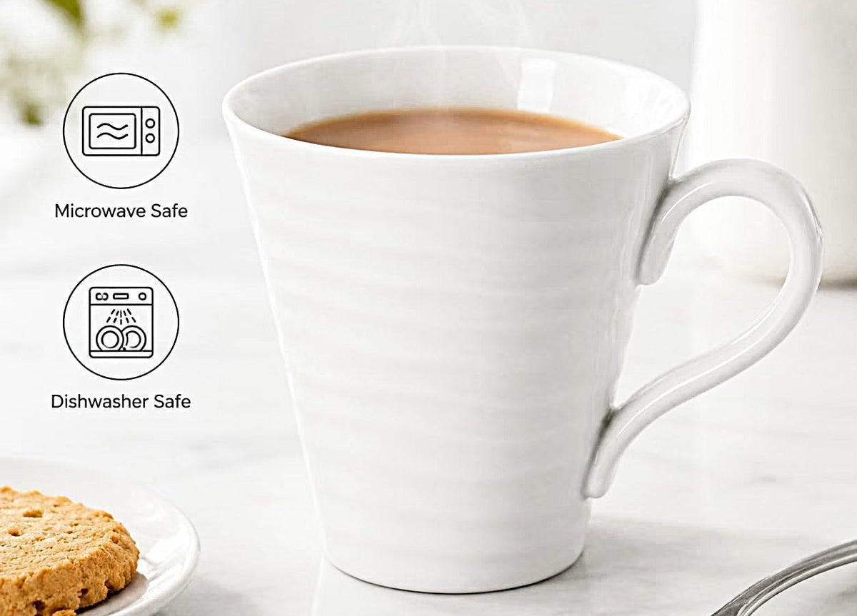 Sophie Conran White Mug 12.5-OZ Mug for Cold and Hot Drinks, Made from Fine Porcelain by Portmeirion