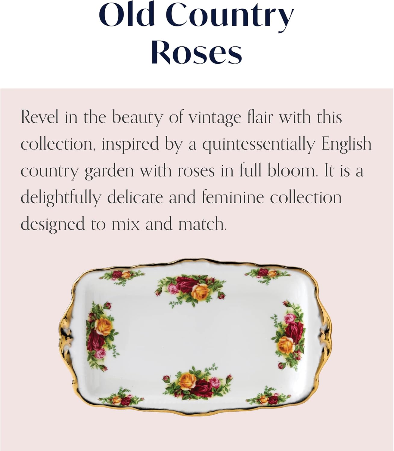 Royal Albert Old Country Roses Tray 29cm X 17cm X 2.5cm