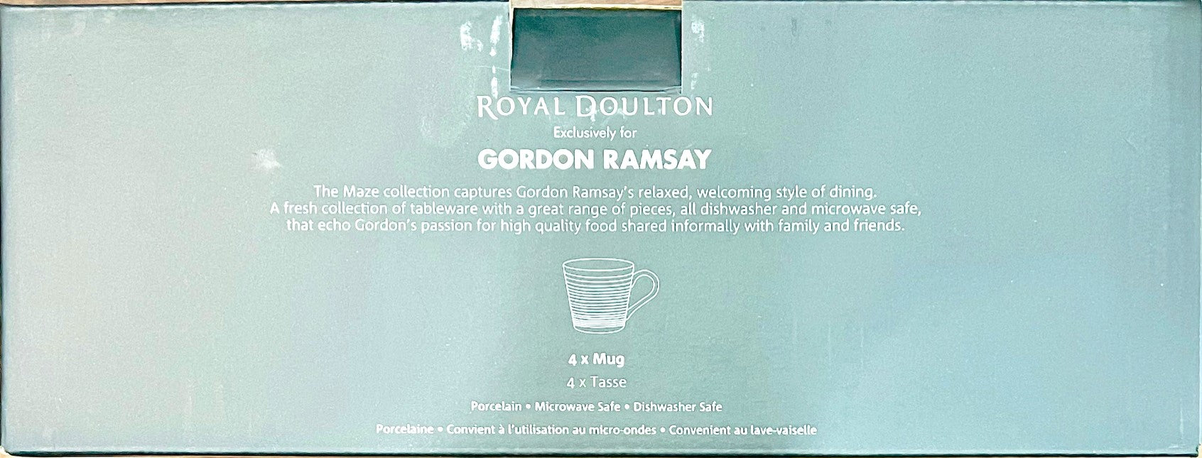 Royal Doulton Mug Maze white set of 4 Gordon Ramsay collection