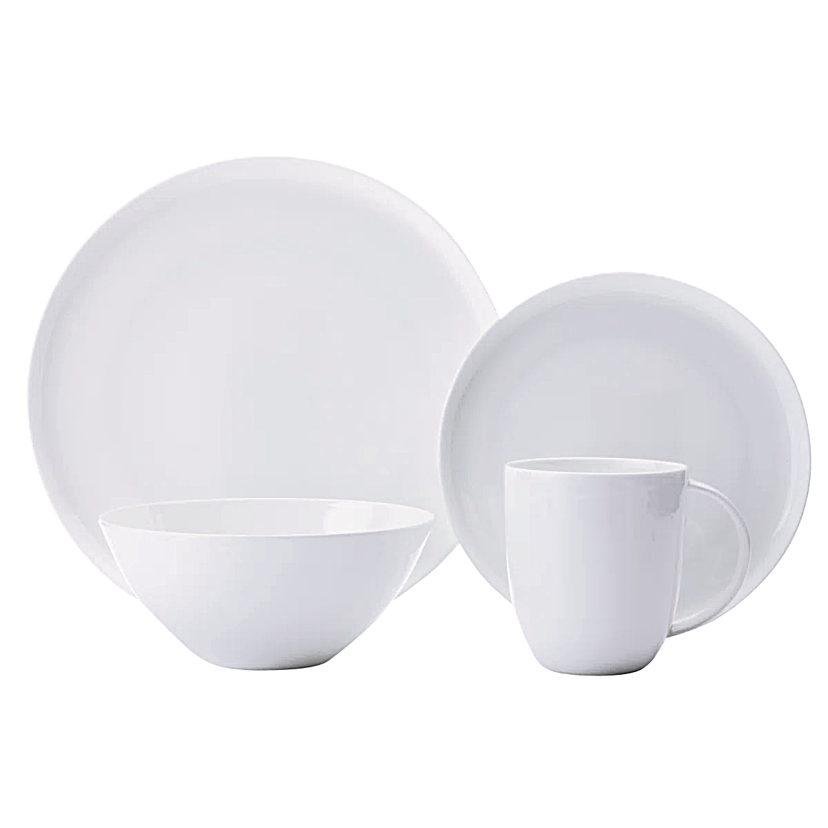 Maxwell & Williams Mansion 16 piece white Dinner set, Cashmere collection Bone china service for 4