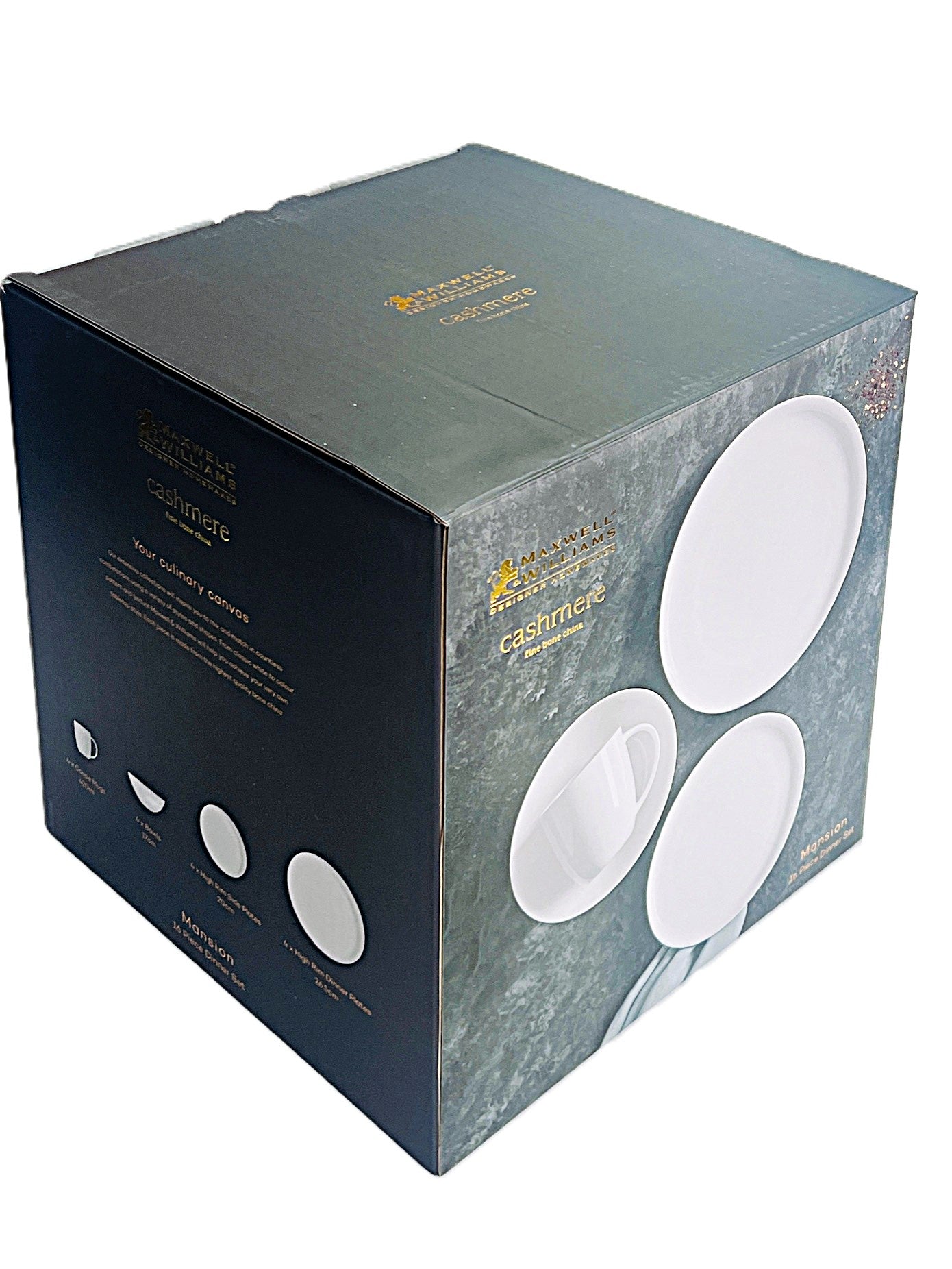 Maxwell & Williams Mansion 16 piece white Dinner set, Cashmere collection Bone china service for 4