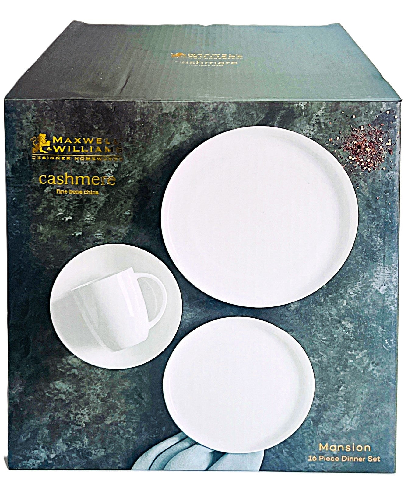 Maxwell & Williams Mansion 16 piece white Dinner set, Cashmere collection Bone china service for 4