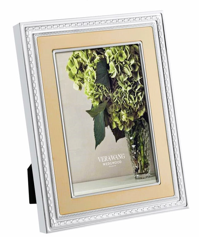 With Love Photo Frame Gold 8" X 10" Wedgwood Vera Wang Collection