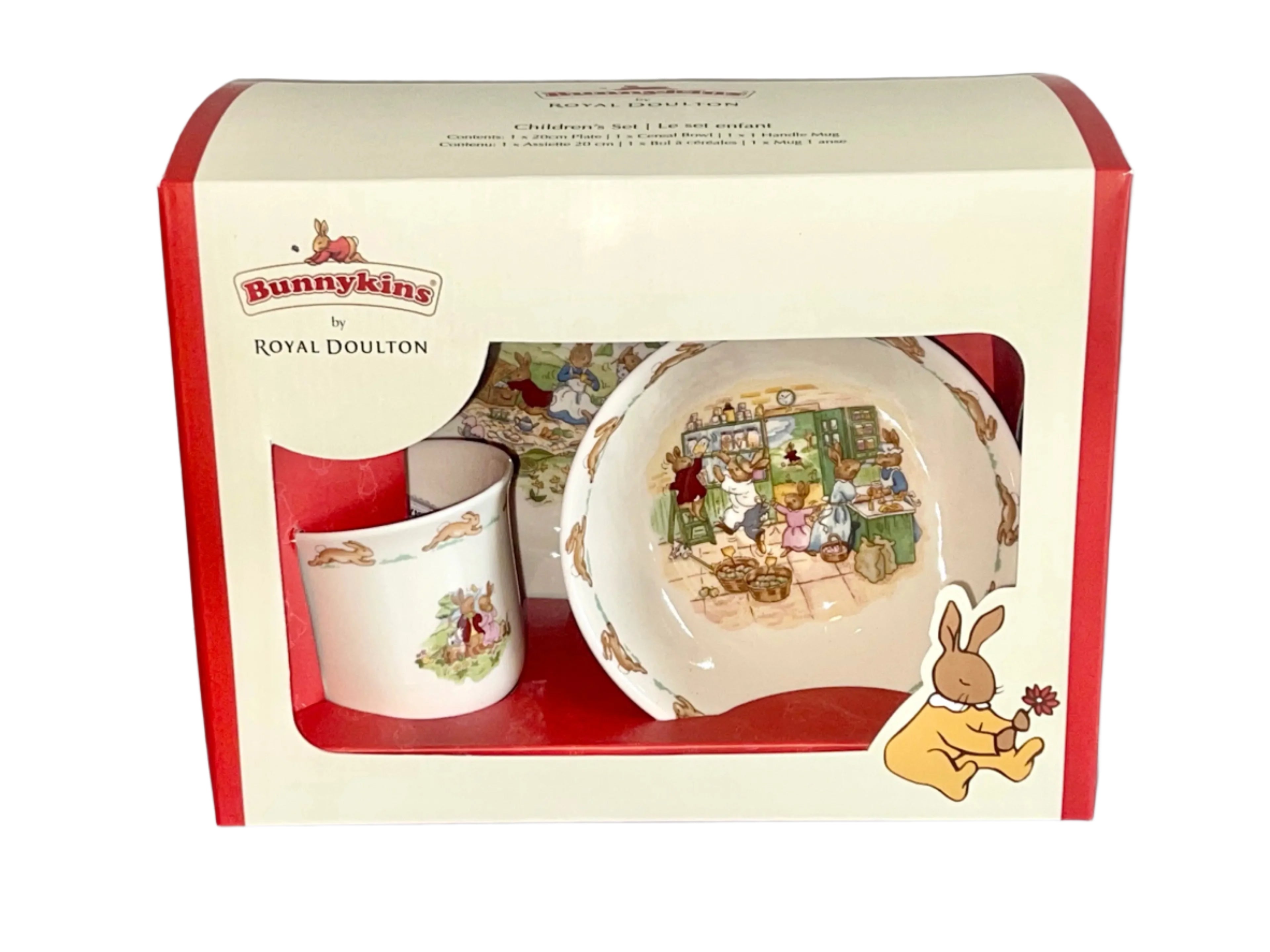 Royal Doulton Bunnykins 3 Piece Children Set - Assorted Motif Perfect Children's Gift