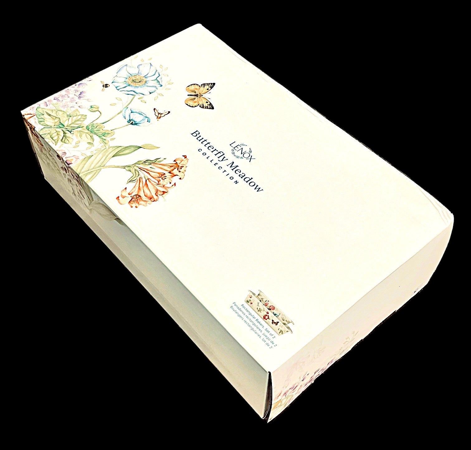 Box with butterfly and meadow design