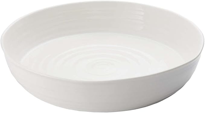 Sophie Conran White Round Roasting Dish 11" Casserole Baking Dish for Oven Made from Fine Porcelain Dishwasher and Microwave Safe