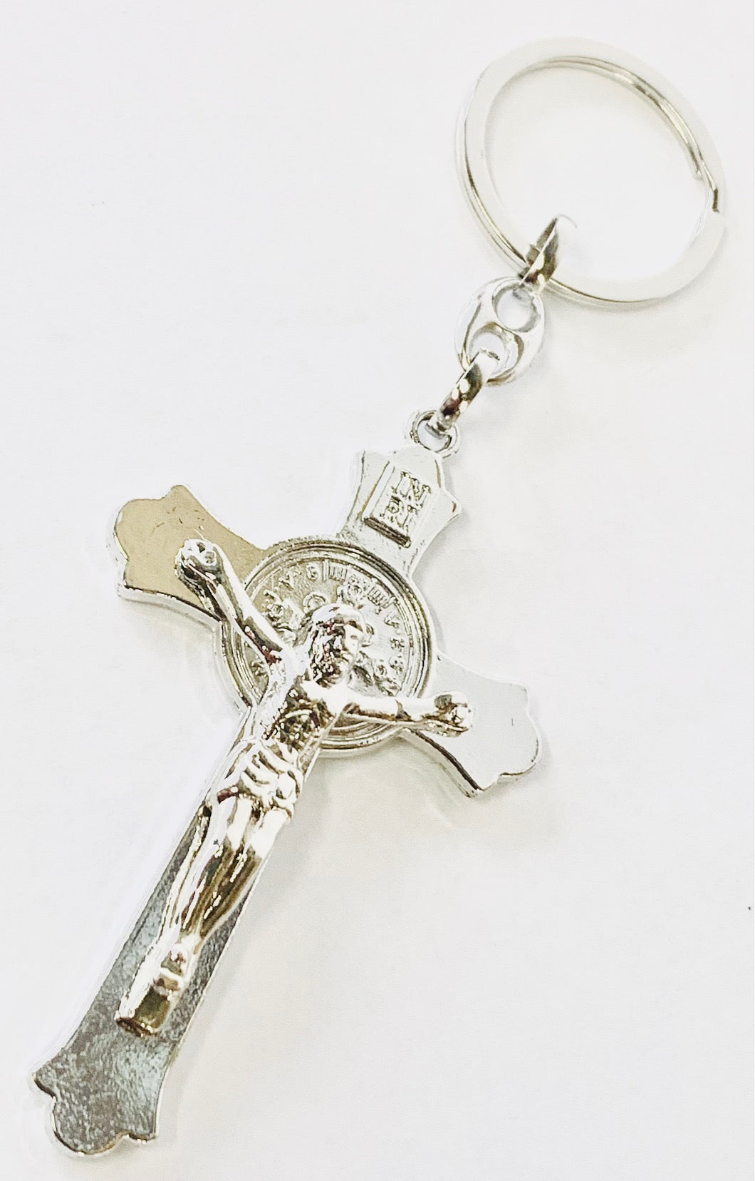Keychain Jesus on Cross 5" Metal alloy