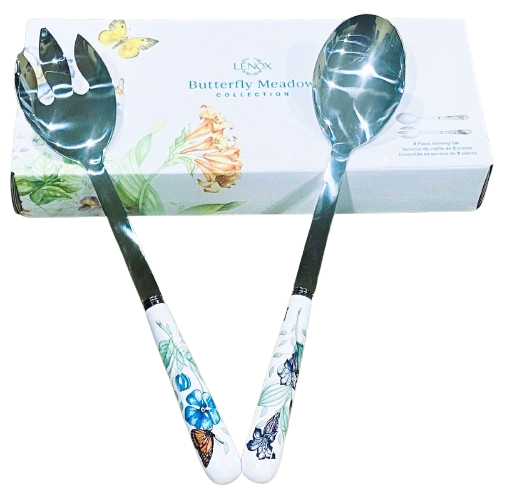 Lenox Butterfly Meadow  Spoon 2 piece Salad Serving Set