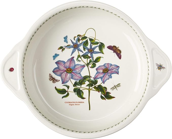 Botanic Garden Baking Dish Round with handles by Portmeirion 10" porcelain