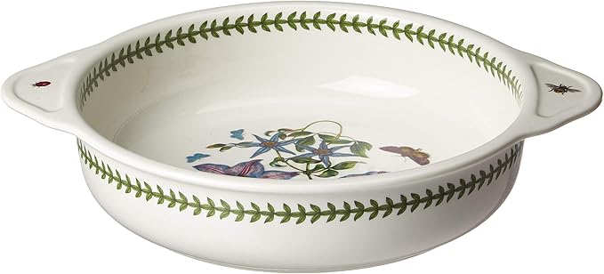 Botanic Garden Baking Dish Round with handles by Portmeirion 10" porcelain