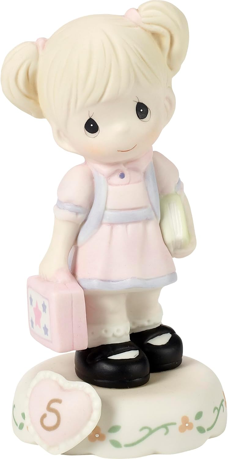 Precious Moments Age 5 Girl Birthday Gifts, Growing in Grace, Porcelain Figurine