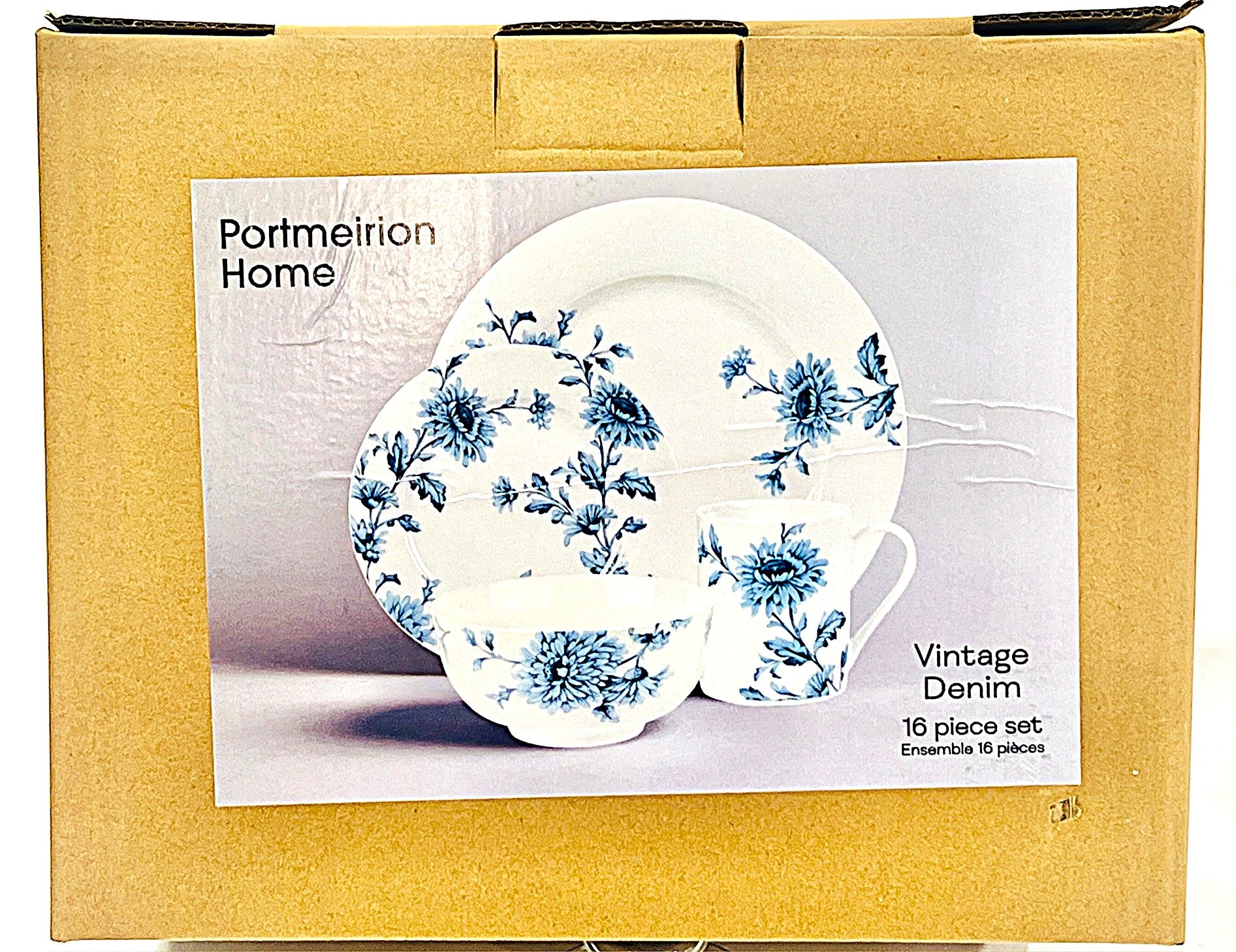 Vintage Denim 16 piece Dinner set by Portmeirion home Porcelain