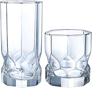 Luminarc 16 Piece Tumbler Glass Set Topaz Collection