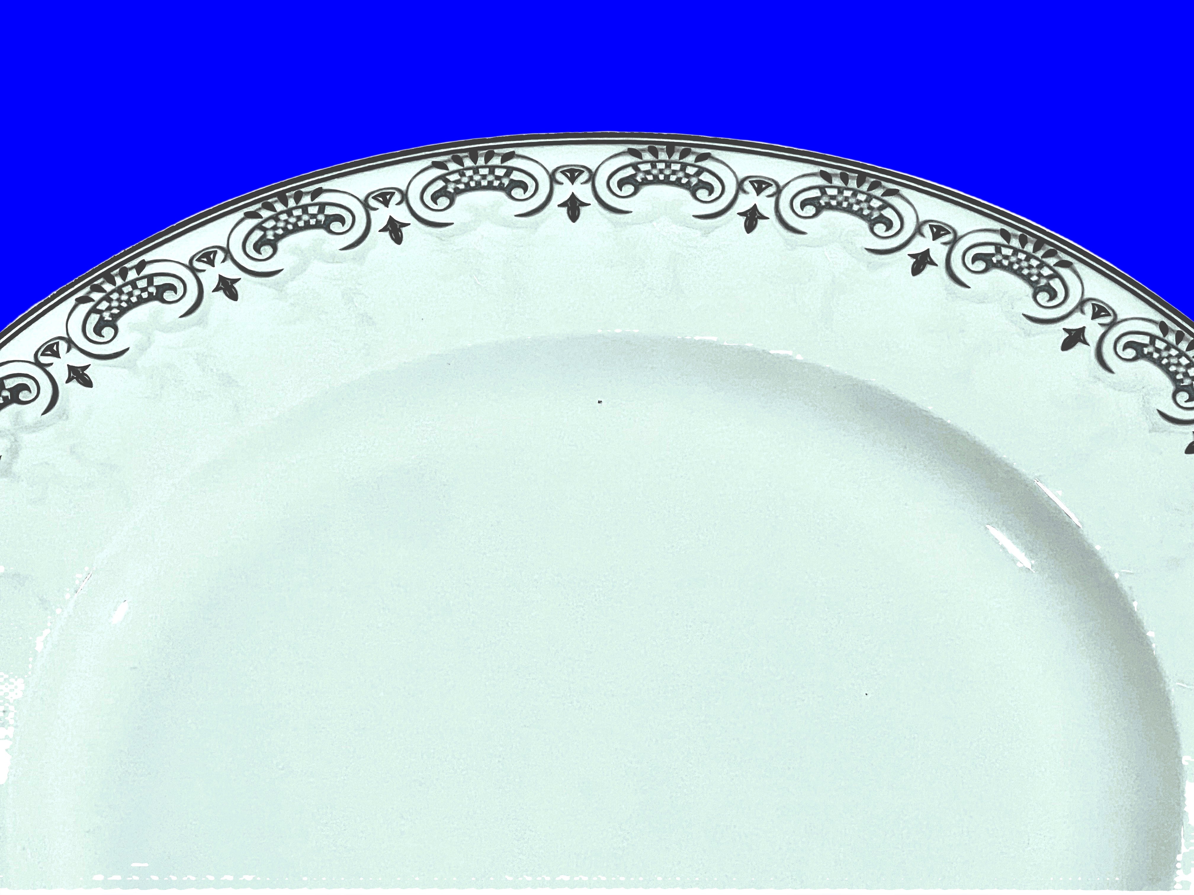 plate with decorative rim on a white background